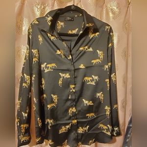 Tiger long sleeve button up